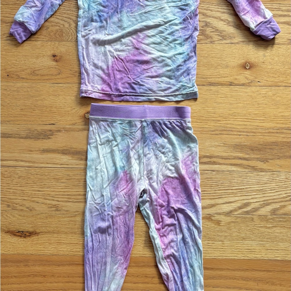 Little Sleepies Purple Watercolor Two Piece Set - 12-18 Months